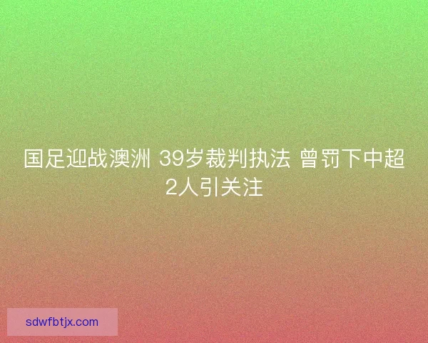 国足迎战澳洲 39岁裁判执法 曾罚下中超2人引关注